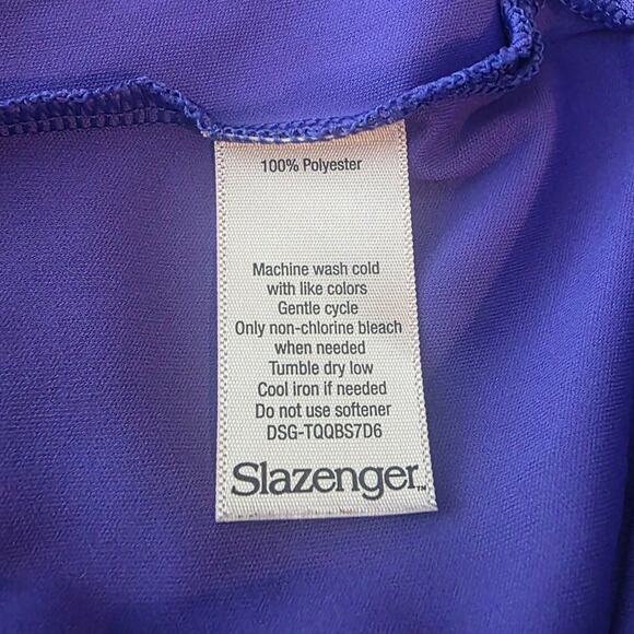 Slazenger purple v-neck short sleeve polo shirt - XL - Picture 4 of 4